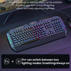 Yesido KB21 104-key 1.5m USB Wired Keyboard with Breathing Light