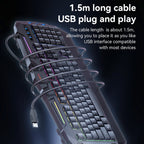 Yesido KB21 104-key 1.5m USB Wired Keyboard with Breathing Light