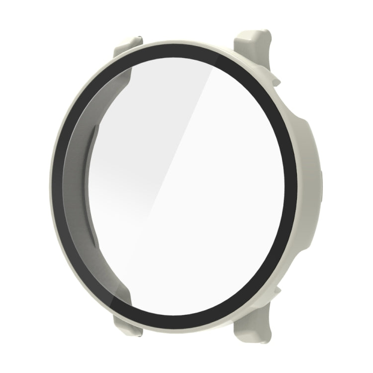 Tempered Glass Film Integrated PC Watch Protective Case — Transparent