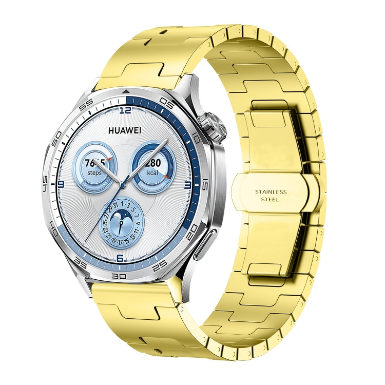 For Huawei GT4 46mm / GT5 46mm / GT5 Pro 46mm H-shaped Butterfly Buckle Stainless Steel Watch Band