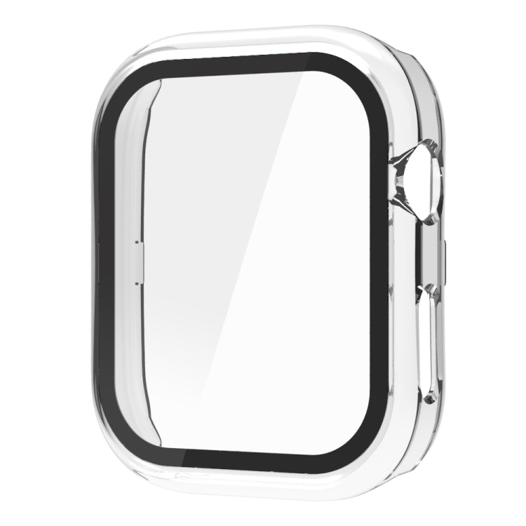 Tempered Glass Film Integrated PC Watch Protective Case — Black