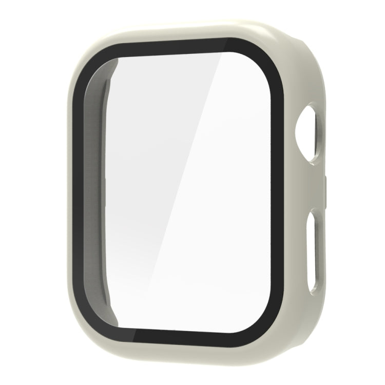 Tempered Glass Film Integrated PC Watch Protective Case — Transparent