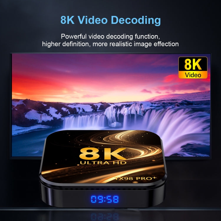 TX98 Pro+ 8K UHD Android 13 Smart TV Box with Remote Control, RK3528 Quad-Core
