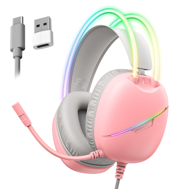ONIKUMA X33 Head-mounted RGB Light E-Sports Gaming Headset, Cable Length: 2m