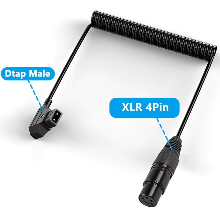 Camera Monitor Power Supply Cable Coiled Adapter Cable, Length: 1.5m