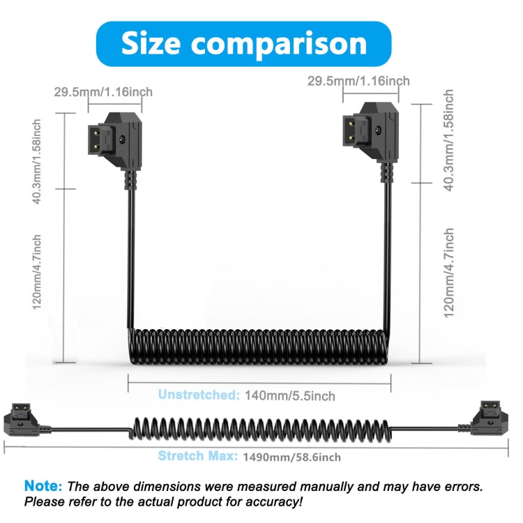 Anton Bauer V-mount Camera Coiled Adapter Extension Cable, Length: 1.5m