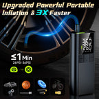 T8 Car Digital Display Portable Smart Electric Wireless Air Pump
