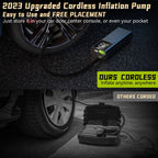 T8 Car Digital Display Portable Smart Electric Wireless Air Pump