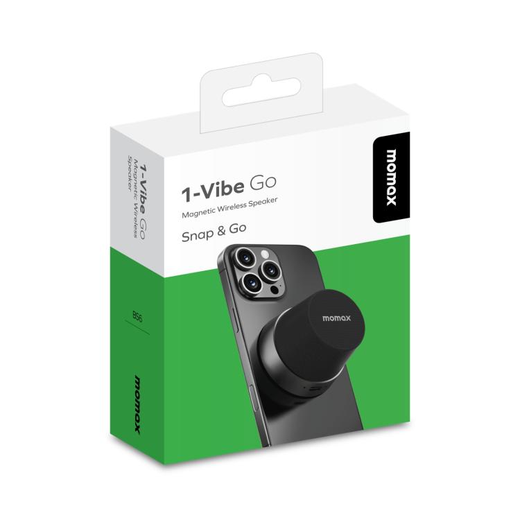 Momax 1-Vibe Go Magnetic Wireless Speaker — Silver