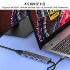 ADS-336 5 in 1 4K 60Hz HDMI, 2 x USB-C / Type-C, 2 x USB Multi-function HUB Expander — view 4