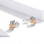 S925 Sterling Silver Oak Fruit Women Earrings Jewelry
