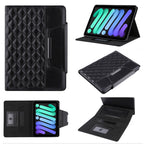 Diamond Pattern Hardware Buckle Smart Leather Tablet Case