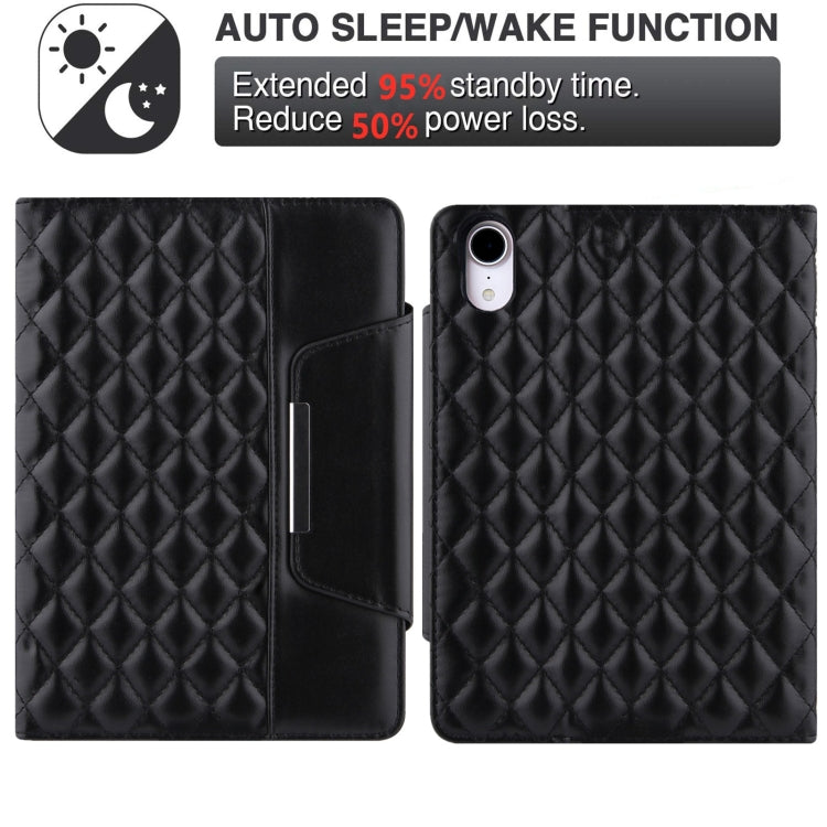 Diamond Pattern Hardware Buckle Smart Leather Tablet Case