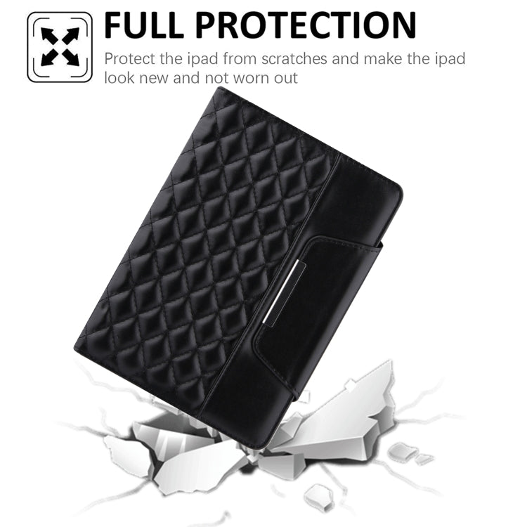 Diamond Pattern Hardware Buckle Smart Leather Tablet Case