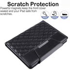 Diamond Pattern Hardware Buckle Smart Leather Tablet Case