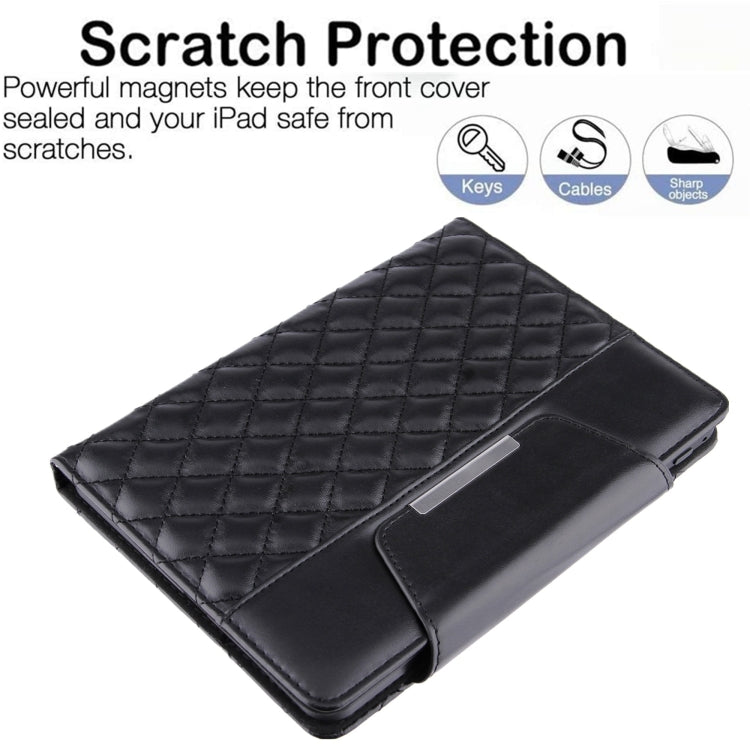 Diamond Pattern Hardware Buckle Smart Leather Tablet Case