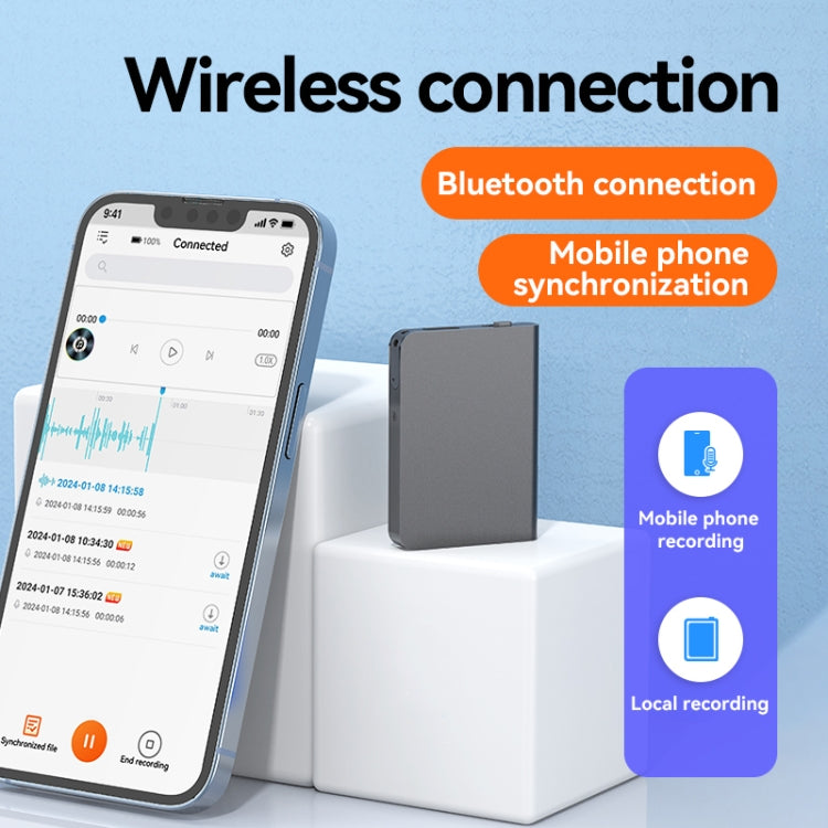 Q61A Ultra-thin HD Noise Reduction Voice Recording Pen Support APP Control