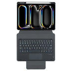 L13-A 360 Rotation Acrylic Transparent Bluetooth Keyboard Leather Case With Touch Control