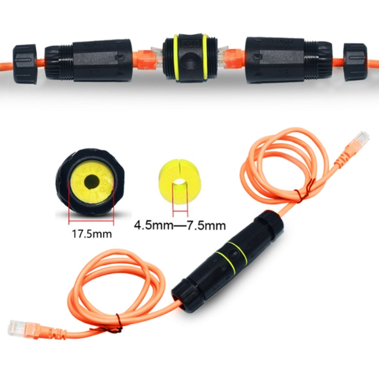IP68 Waterproof Cat7 RJ45 Shielded Pure Copper Ethernet Coupler — view 4