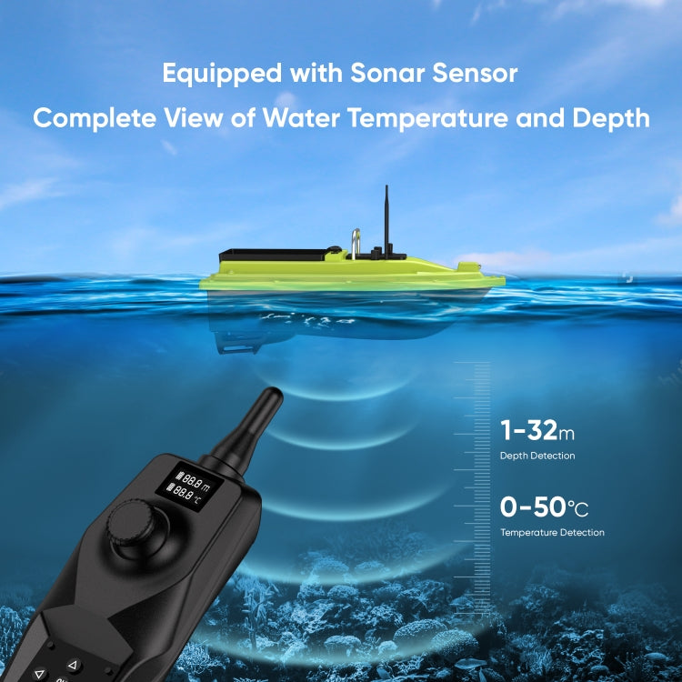 D36 Smart Remote Control Single Compartment Fishing Boat with Sonar Sensor