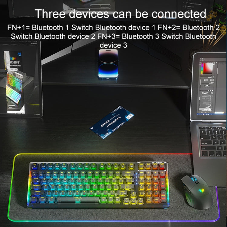 AULA F98Pro V3 99 Keys Wired/2.4G/Bluetooth Three Model RGB Mechanical Keyboard