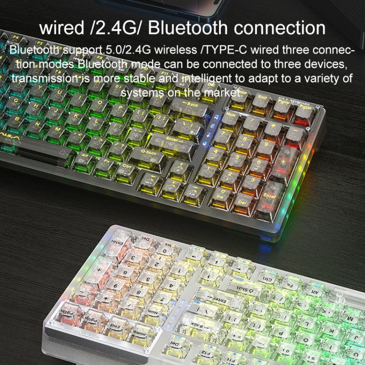 AULA F98Pro V3 99 Keys Wired/2.4G/Bluetooth Three Model RGB Mechanical Keyboard