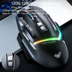 AULA S12 Pro 12800DPI Wired RGB Gaming Mouse
