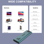 10Gbps M.2 M-key NVMe NGFF SSD Enclosure, Onten UCA322+ — view 6