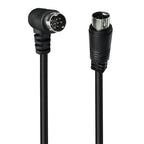 Single Curved mini DIN 9 Pin TV Audio Adapter Cable