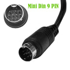 90 Degree mini DIN 9 Pin Male to Female TV Box Adapter Cable — view 6