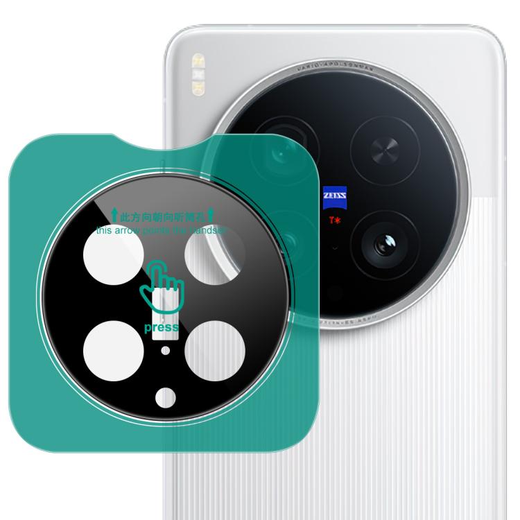 imak Black Version HD Glass Rear Camera Lens Film, Self-positioning Version — For vivo X100s