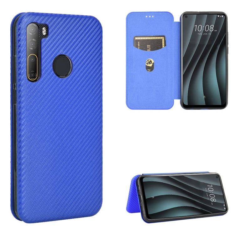 Carbon Fiber Texture Magnetic Horizontal Flip TPU + PC + PU Leather Case with Card Slot — For LG Velvet