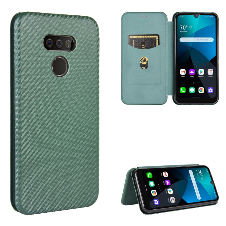 Carbon Fiber Texture Magnetic Horizontal Flip TPU + PC + PU Leather Case with Card Slot — Brown