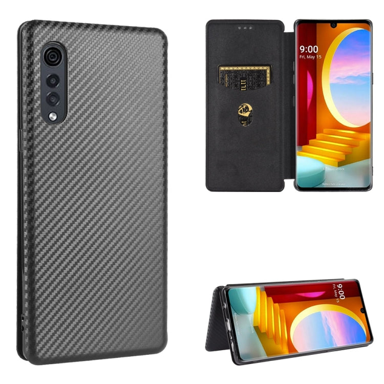 Carbon Fiber Texture Magnetic Horizontal Flip TPU + PC + PU Leather Case with Card Slot — view 48