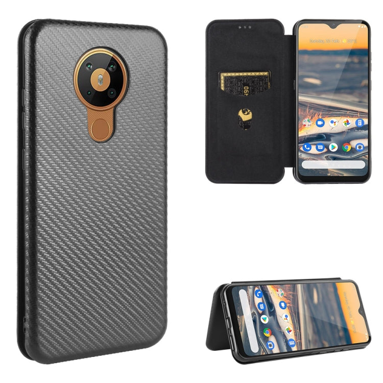 Carbon Fiber Texture Magnetic Horizontal Flip TPU + PC + PU Leather Case with Card Slot