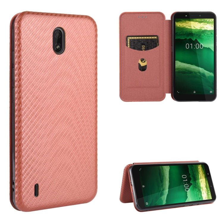 Carbon Fiber Texture Magnetic Horizontal Flip TPU + PC + PU Leather Case with Card Slot
