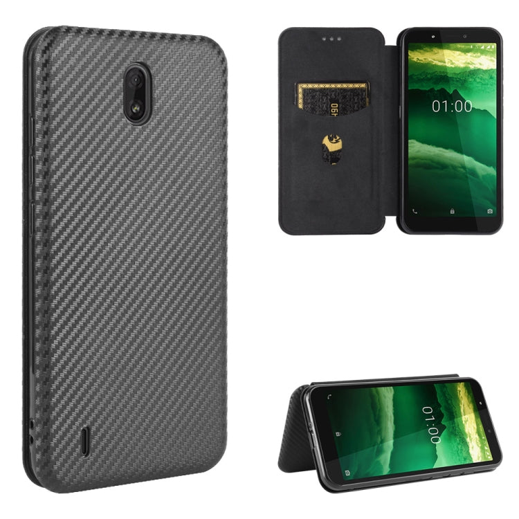 Carbon Fiber Texture Magnetic Horizontal Flip TPU + PC + PU Leather Case with Card Slot