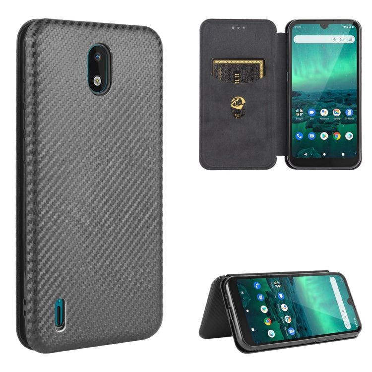 Carbon Fiber Texture Magnetic Horizontal Flip TPU + PC + PU Leather Case with Card Slot