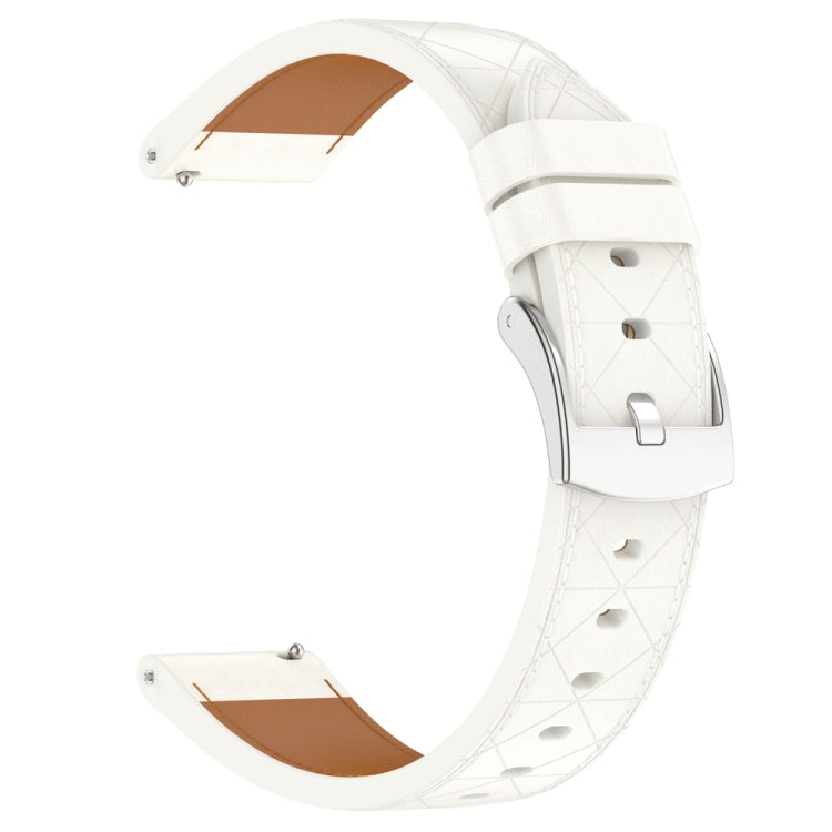 Square Leather Silver Buckle Watch Band