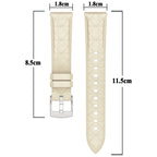 Square Leather Silver Buckle Watch Band
