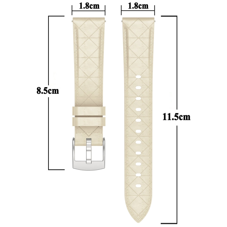 Square Leather Silver Buckle Watch Band