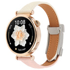 Universal Slim Magnetic Buckle Genuine Leather Watch Band