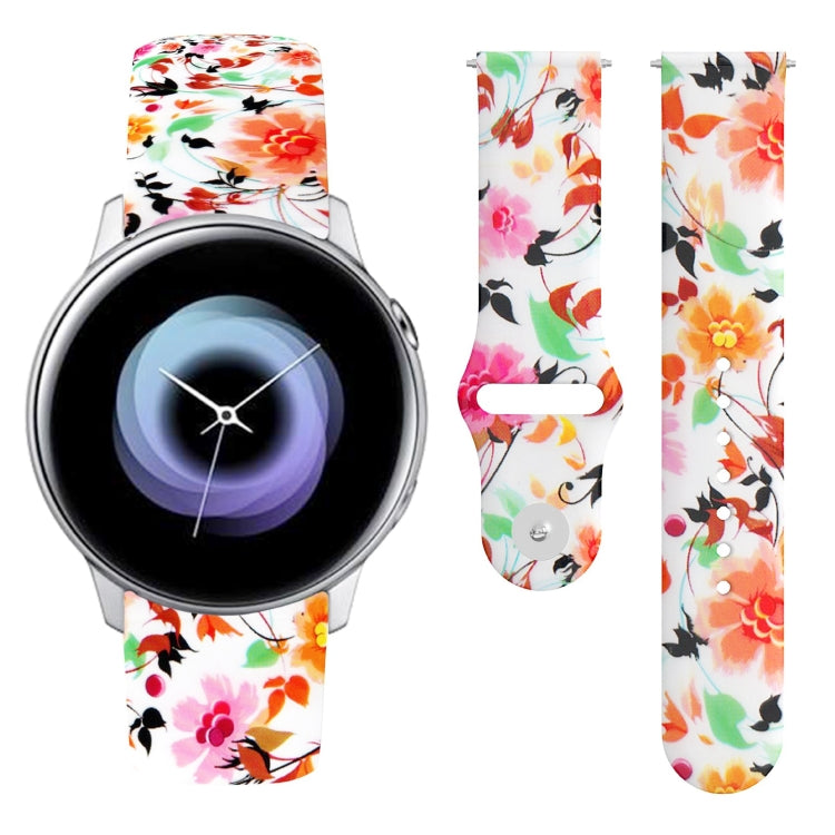 20mm Reverse Buckle Printed Silicone Strap