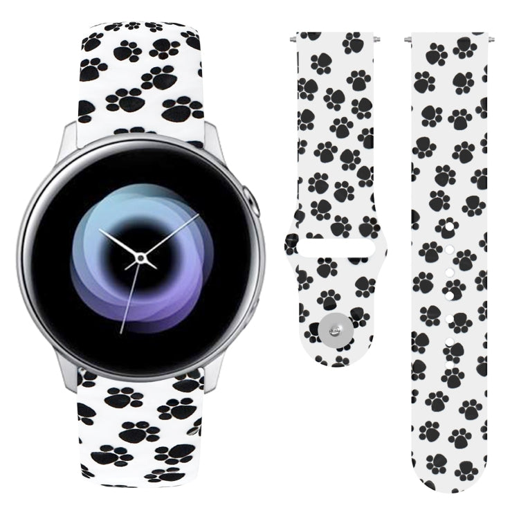 20mm Reverse Buckle Printed Silicone Strap