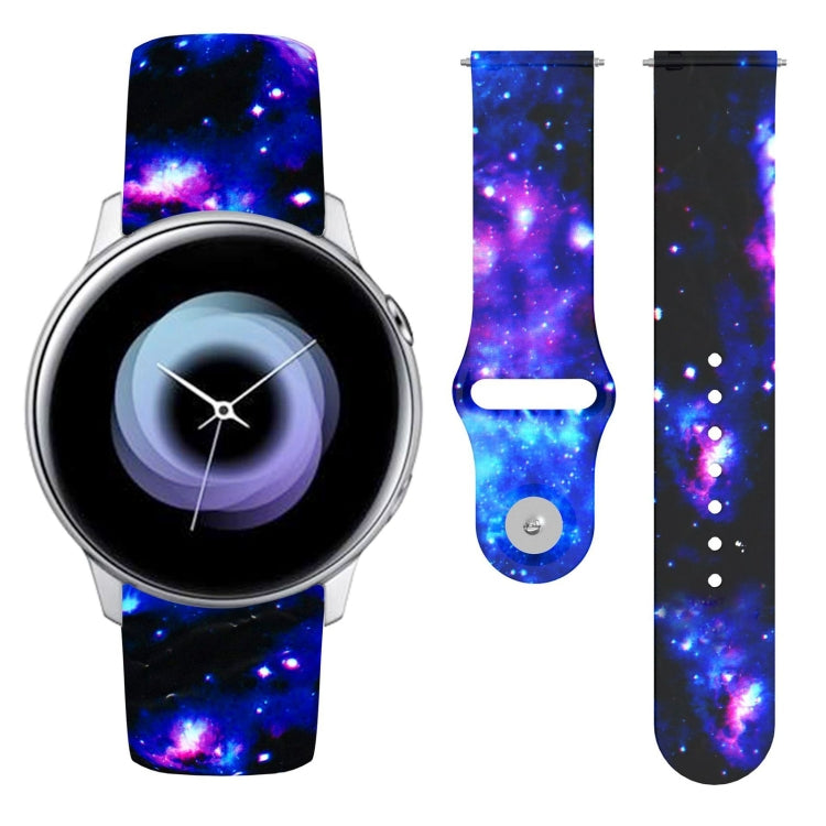20mm Reverse Buckle Printed Silicone Strap