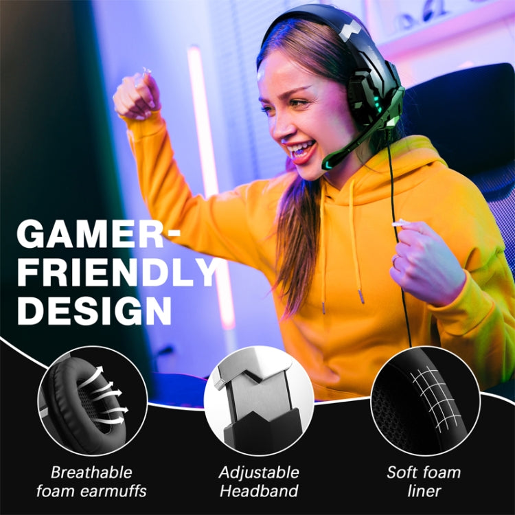 KOTION EACH G9000 Pro On-Ear Gaming Headset with Mic, Cable Length: About 2.1m