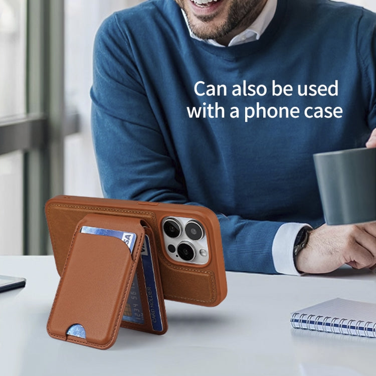 Phone Holder MagSafe Leather Card Bag, Two-fold Rotating