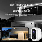 WiFi Tuya Smart Version HD Low Power Consumption Battery Camera, EU Plug
