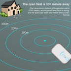 2 in 1 Waterproof Long Distance Remote Control Wireless Doorbell — Black