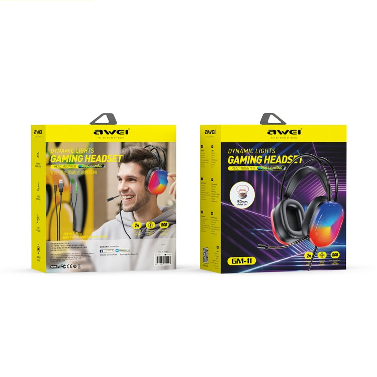 awei GM-11 Luminous Wired Headphones, Cable Length: 2m — view 6